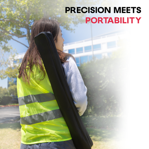 Carbon Fiber Survey Pole with Phone Mount and Collapsable Latch Lock (5.91ft/1.8m, 5/8" Thread)